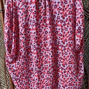 LOGO by Lori Goldstein Floral Sleeveless Blouse - Red and Pink